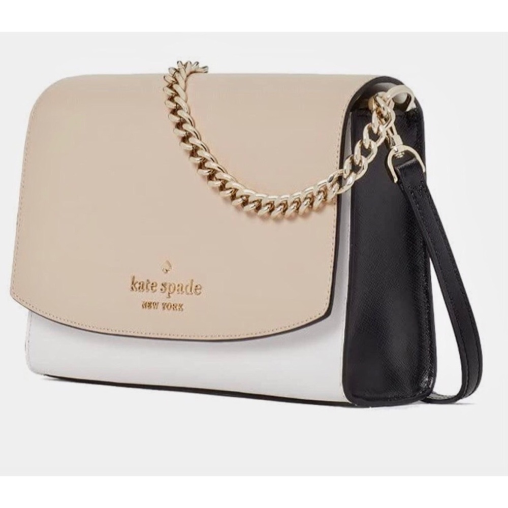 Kate Spade Carson Convertible Crossbody Handbag Warm Beige Multi